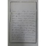 A signed letter from Princess Leiren (1785 - 1871), wife of the Russian Ambassador, 21st January