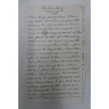 A long signed letter from Princess Elizabeth, daughter of George III to Mrs Percival, Frogmore