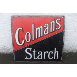 A large Colman's Starch rectangular enamel sign, 38 x 36".