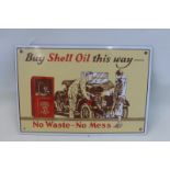 A Shell Oil reproduction enamel sign, 10 1/4 x 7".