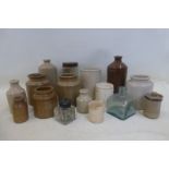 A selection of inkwells, railway related ceramics etc.