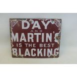 A small Day & Martin Blacking rectangular enamel sign, 9 x 7 1/4".