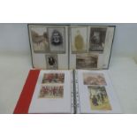 An album of 37 military CDVs, postcards and photographs with an album of 48 postcards of British