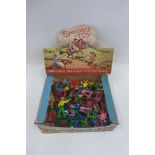 An ex-shop trade box of 1940s Crescent lead cowboys, approx. 35, in near mint condition.