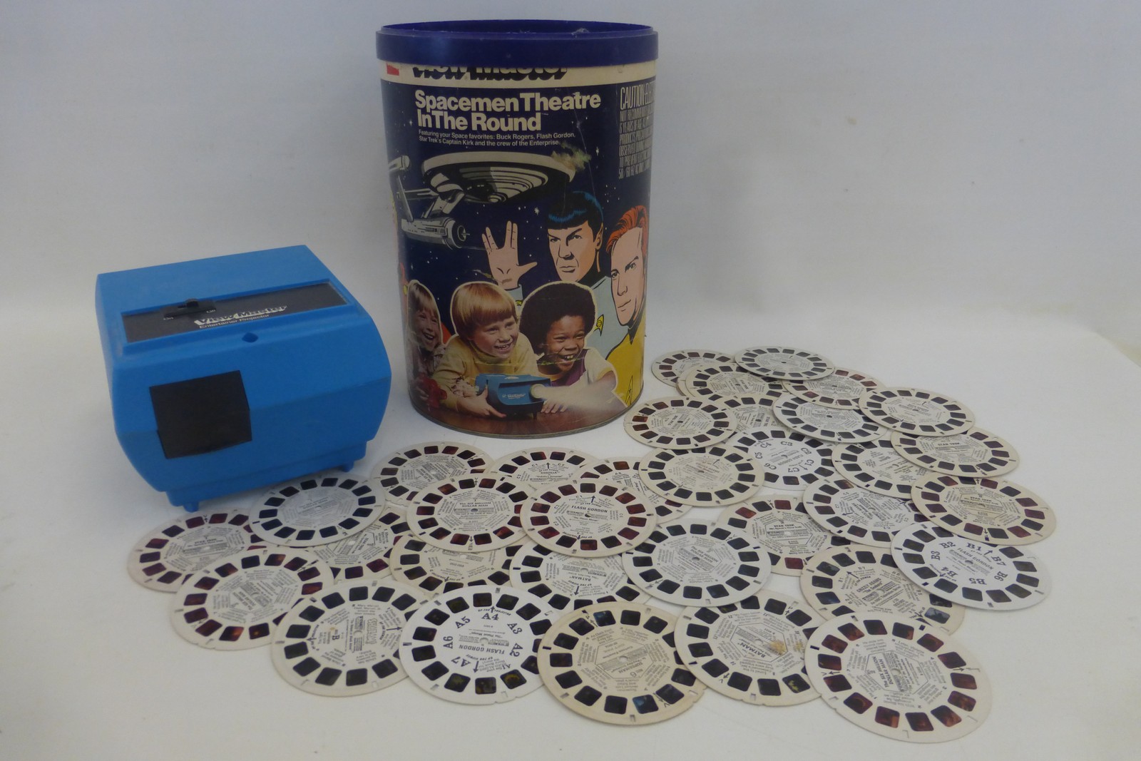 A Spaceman Theatre 'In The Round' Viewmaster featuring Buck Rogers, Flash Gordon, Star Trek etc.