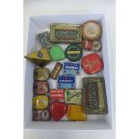 A selection of miniature needle tins etc.