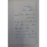 A signed letter from Alexander of Teck - a soldier and govenor general of South Africa, brother of