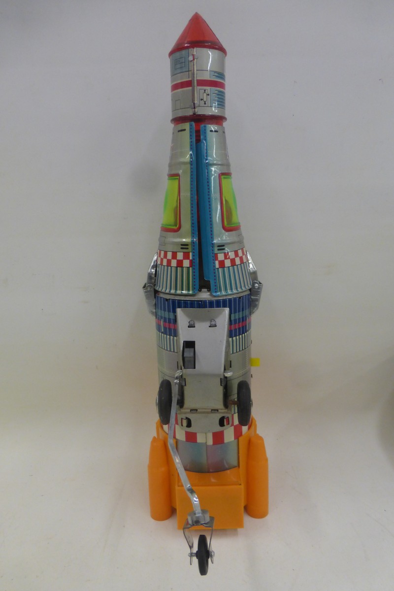 A boxed battery operated Inter-planetary Rocket, made in Japan exclusively for Mego Corp by - Image 2 of 2