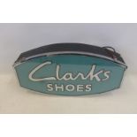 A Clarks Shoes lightbox, circa 1960s, 24 x 12 1/4".