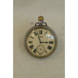 A G.W.R. pocket watch, stamped to reverse: G.W.R. 1609; provenance given to the vendor by British