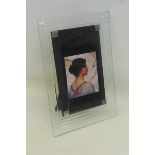 A good quality Art Deco style glass photograph frame.