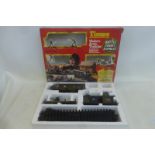 A boxed Timpo Modern Army Train set.