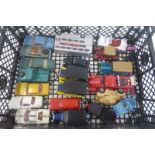 A crate of mixed die-cast to include Corgi.