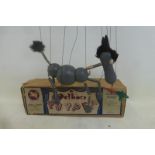 An early boxed Pelham Puppet: Donkey, early 1950s, with carrot.