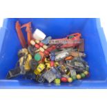 A crate of mixed die-cast to include Dinky, Lesney etc.