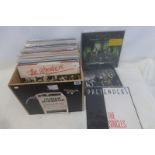 A box of mostly 1980s vinyl, various conditions, to include Pretenders, Visage, Ultravox etc.