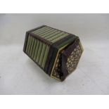 A good Jacob's Biscuits hexagonal biscuit tin in the form of a concertina accordion, with sound