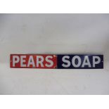 A Pears' Soap narrow enamel strip, 18 1/2 x 2 3/4".