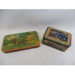 A rectangular tin stamped Rotmann, the lid depicting a scene of The Taj Mahal and figures in a cart,