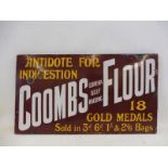 A Coombs Eureka Self-Raising Flour rectangular enamel sign by Patent Enamel, mounted on a timber