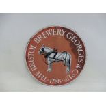 A George's & Co. Ltd. The Bristol Brewery circular enamel sign, 13 3/4" diameter.