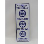 A rare Borax 'Californian' Queen's Patent narrow enamel sign in excellent condition, 6 3/4 x 19 1/