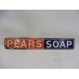 A Pears' Soap narrow enamel strip, 18 1/2 x 3".