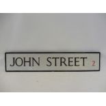 A modern road sign - John Street.