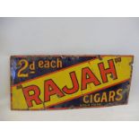 A Rajah Cigars rectangular enamel sign, 41 x 18".