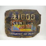 A Sunlight Soap '£1,000 Guaranteed Purity' rectangular enamel sign, 36 x 27".