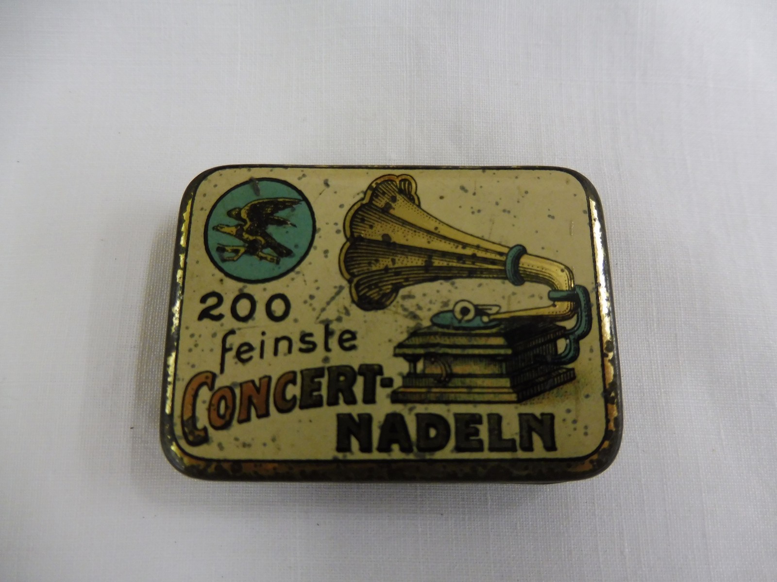 A gramaphone needle tin.