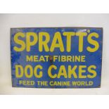 A Spratt's Meat Fibrine Dog Cakes rectangular enamel sign, 30 x 20".