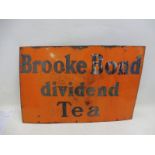 A Brooke Bond Dividend Tea rectangular enamel sign, 30 x 20".