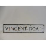 A road sign for Vincent Road.