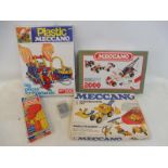 A selection of boxed modern Meccano sets.