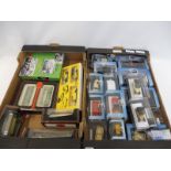 Two boxes of assorted die-cast models including Exclusive First Editions and Oxford.