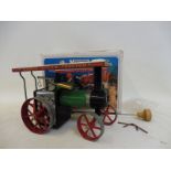 A boxed Mamod traction engine, appears complete and has been fired.