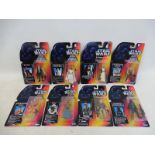 Eight original Kenner carded Star Wars figures.