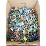 A quantity of plastic soldiers etc.