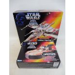 Two boxed Kenner Star Wars model aircraft including the X-Wing Fighter, in excellent condition.