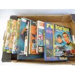 A quantity of assorted annuals relating to Star Trek, James Bond etc.