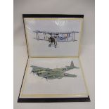 An album of illustrations including aviation.