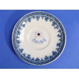 David MacIver Line; a D.A.S. Nesbitt & Co. (Liverpool) Cauldon Ware saucer, printed in blue and