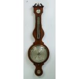 A George III mahogany wheel Barometer, by J. Dubini, Cross St., Hatt'n Gdn., London, the silvered