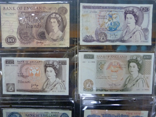 A collection of Coins and Banknotes, including early 20thC and 19thC mixed coinage, contained in