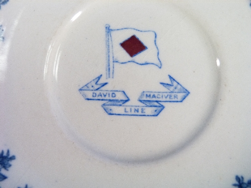 David MacIver Line; a D.A.S. Nesbitt & Co. (Liverpool) Cauldon Ware saucer, printed in blue and - Image 2 of 3