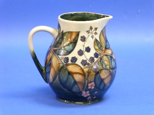 A Moorcroft pottery 'Blackberry' pattern Jug, impressed marks and painted initials, 7?in (20cm) - Image 2 of 3