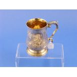 A George III silver Mug, by William & Robert Peaston, hallmarked London, 1761, of baluster form with