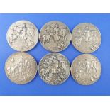 British Dairy Farmers' Association; a collection of six presentation silver Medals, four by The