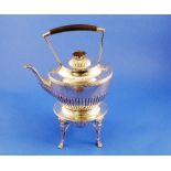 A late Victorian silver Spirit Kettle, Stand and Burner, by Elkington & Co. Ltd., hallmarked